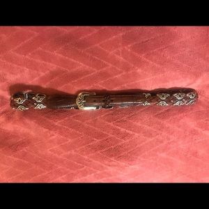 Vintage Brighton Leather/Silver hardware belt. Size L $35 Gently used